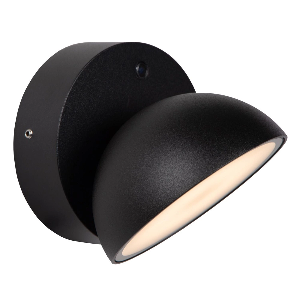 Design-Wandlampe Finn mit Sensor Schwarz Lucide 5411212221612