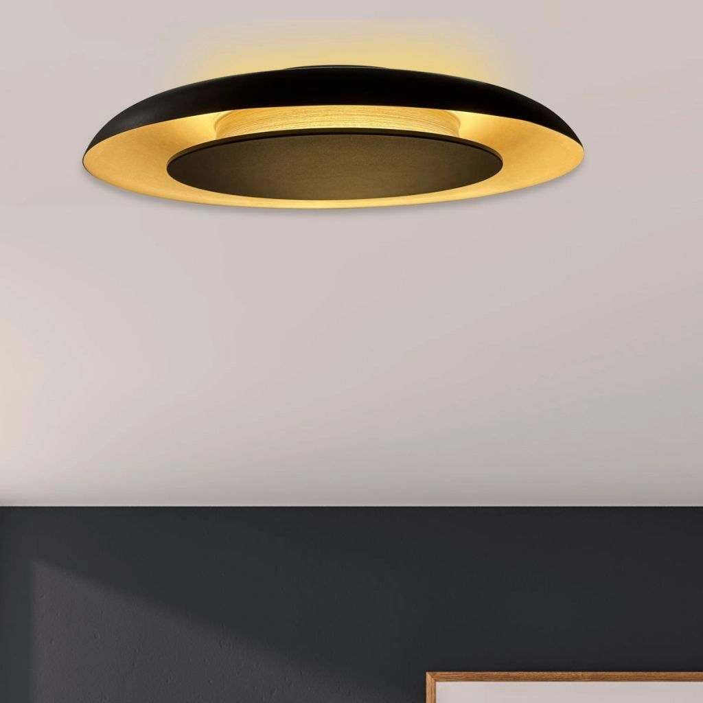 Moderne Deckenlampe Golden Veil Schwarz mit Gold Steinhauer 8712746186772
