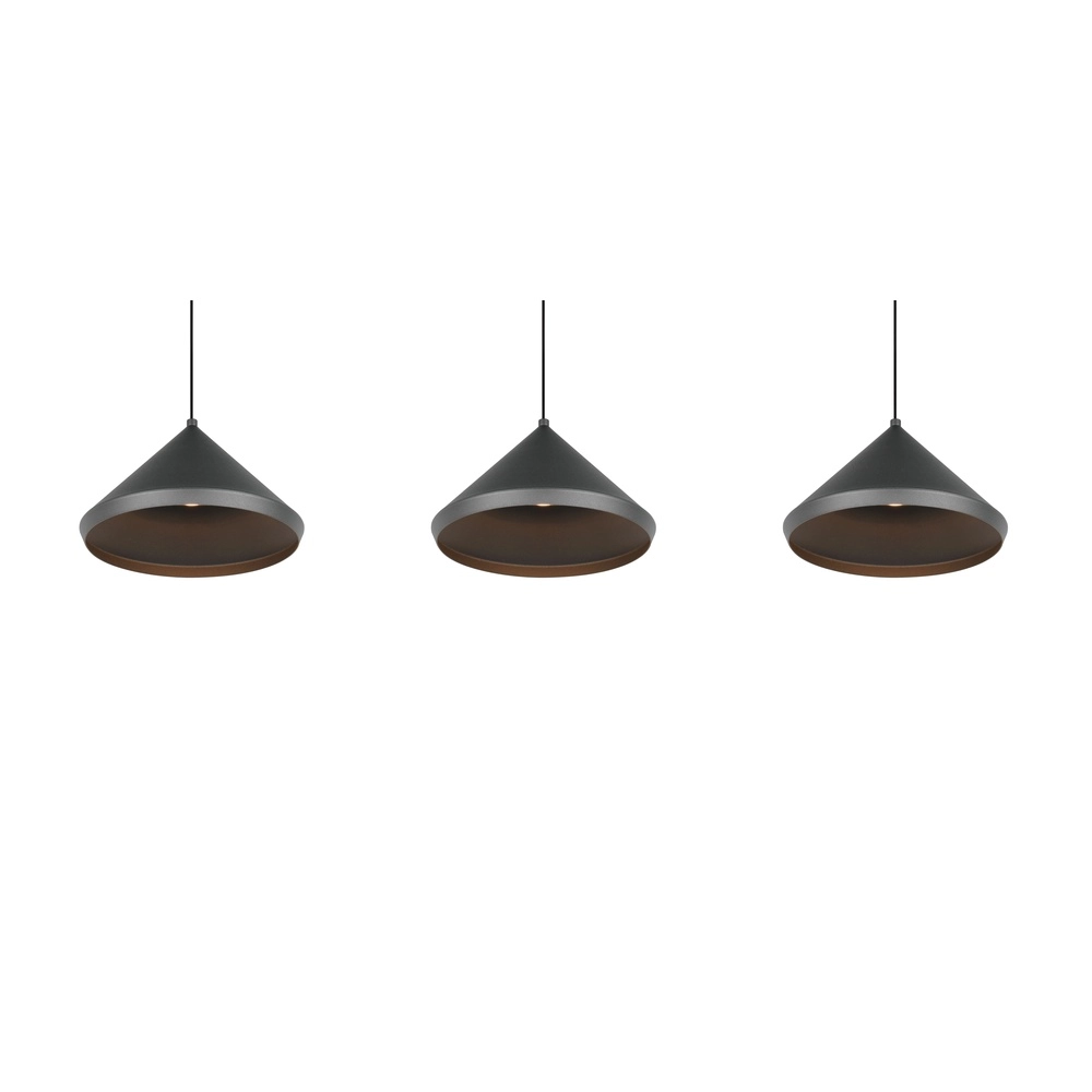3-flammige Pendelleuchte Laguna schwarz Trio 4017807667646