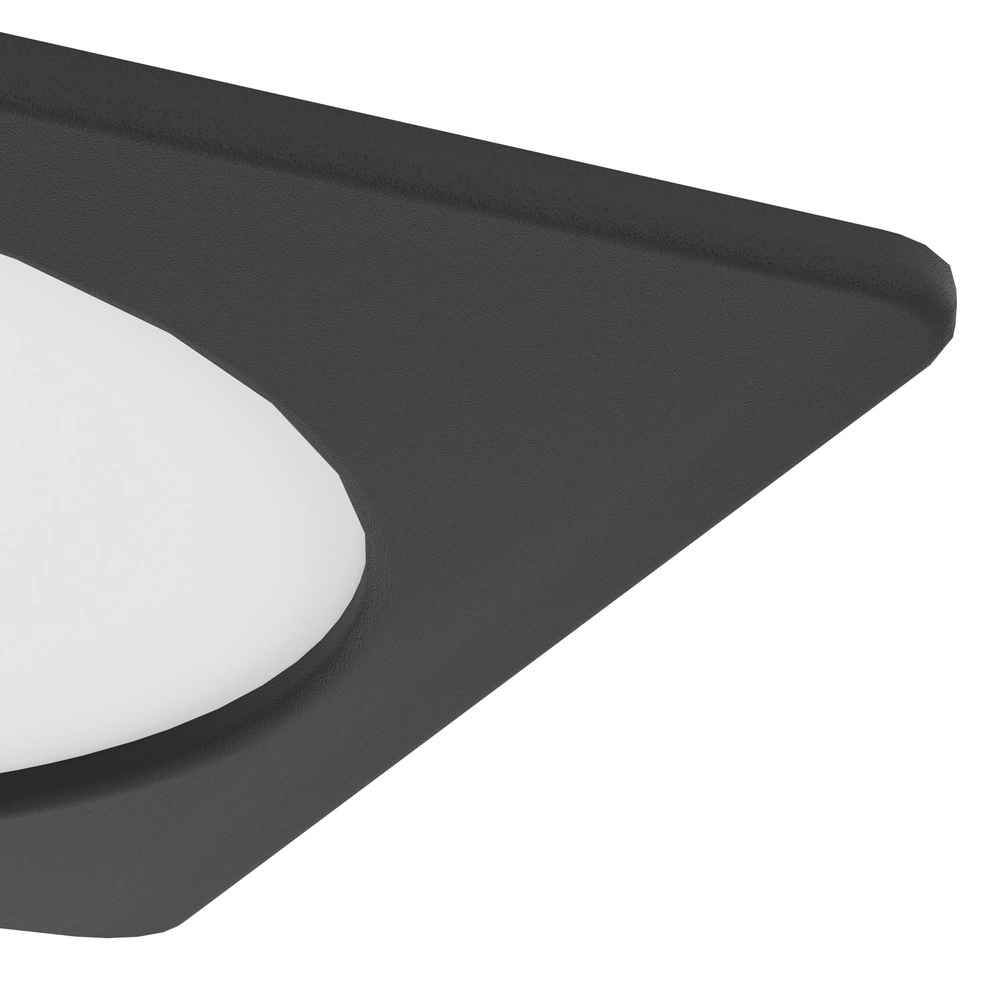 Einbaulampe Fueva 6 Quadrat – Schwarz – 16,6x16,6 cm Eglo 9008606330720