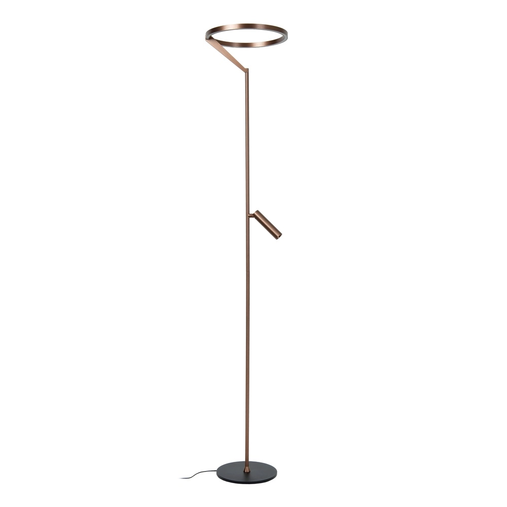 Elegante Stehlampe mit Leselampe Applause Gebürstetes Kupfer – LED Premium by Lucide 5411212221872