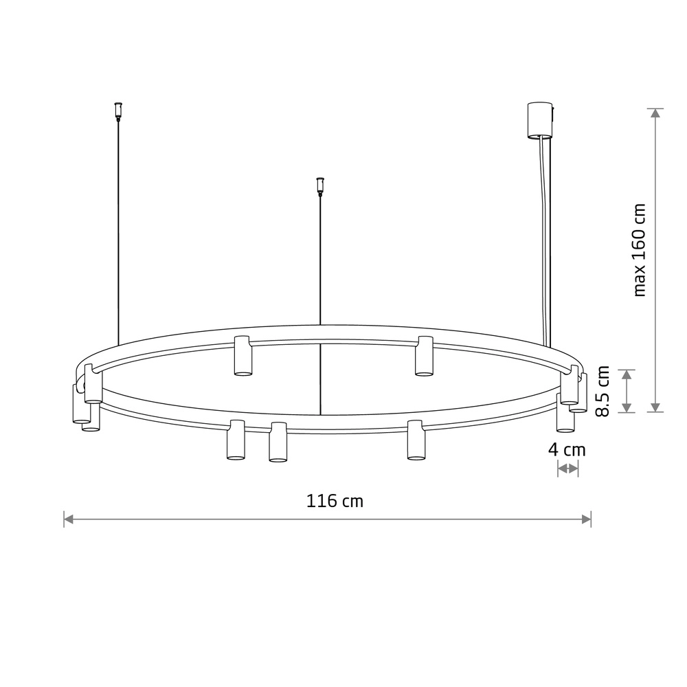 Design-Pendellampe Fourty sandbraun Ø 116 cm Lyora 5903139122870