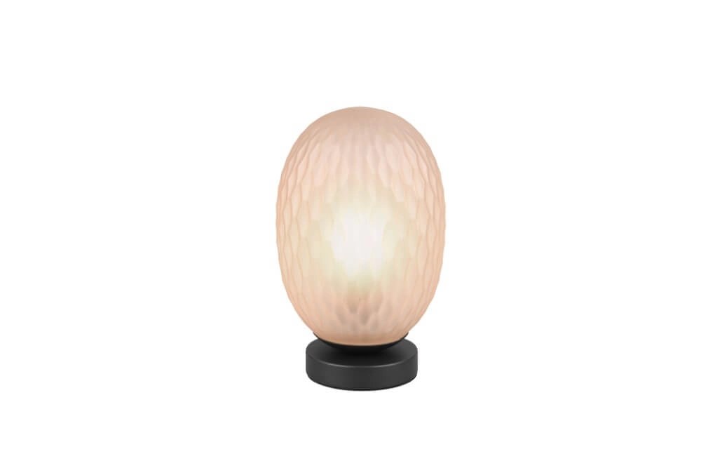 Tischlampe Facette mit geripptem Braunglas Trio 4017807627886