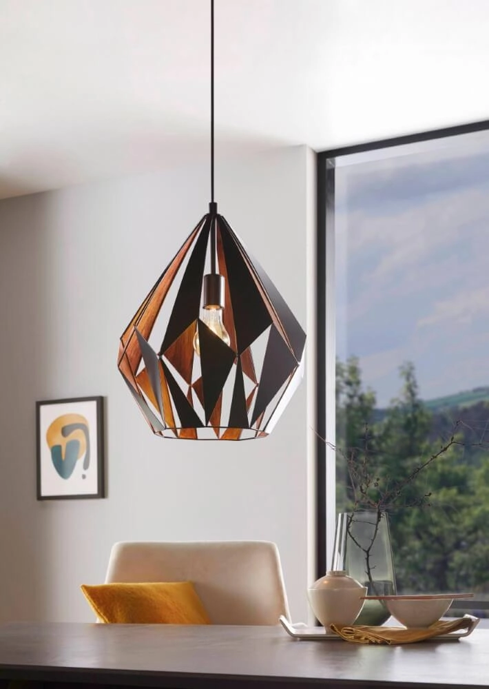 Pendelleuchte Carlton 1 38 cm schwarz mit rotem Käufer Eglo 9002759498788
