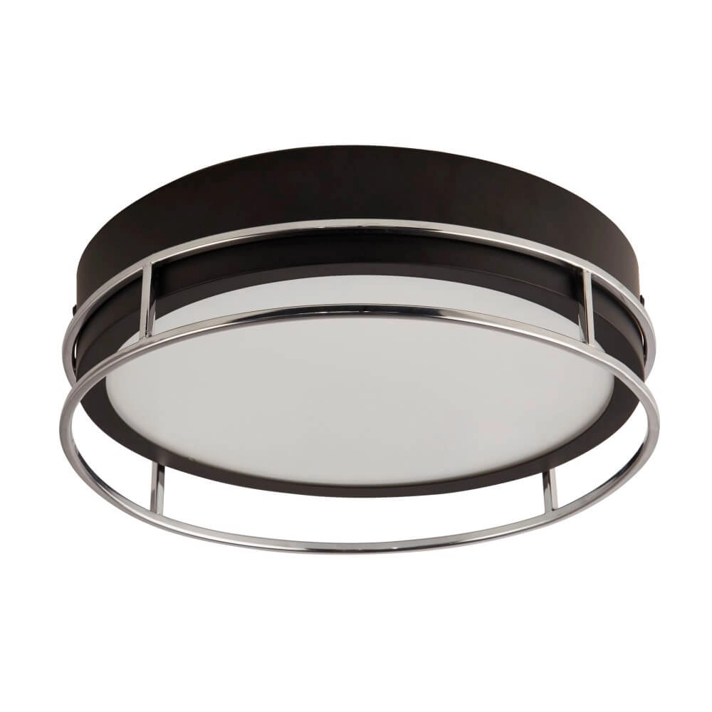 Designer-Deckenleuchte Pheonix Ø 30cm schwarz mit silber