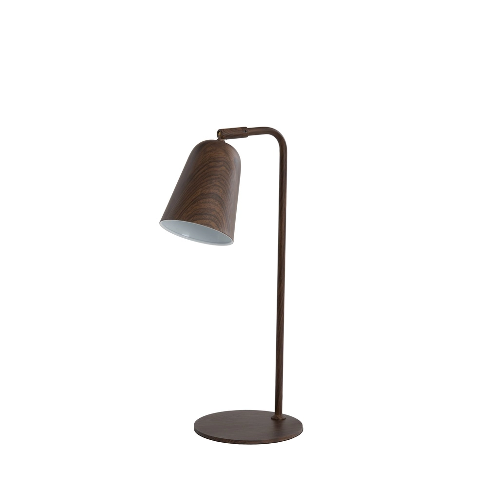 Schreibtischlampe Salomo Mit Walnussholz-Optik