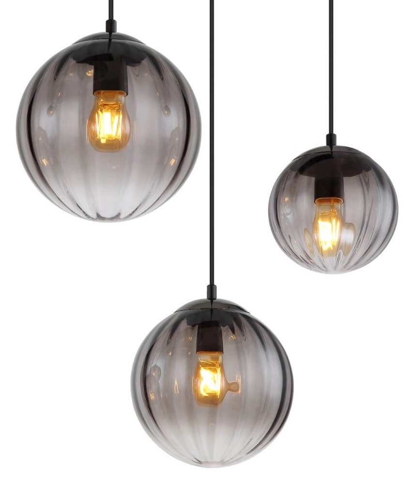 Hängelampe mit 6 Leuchten Dallerta Rauchglas Globo 9007371455560