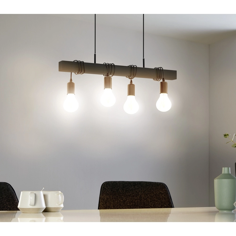 4-Licht Pendellampe Townshend schwarz - E27 Eglo 9002759440619