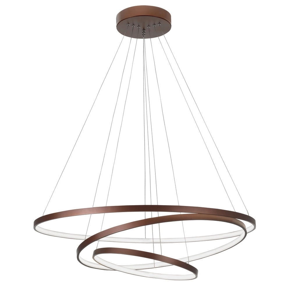 Design-Pendelleuchte Ferrol Kaffee Braun Dreibett Lyora 5212017407238