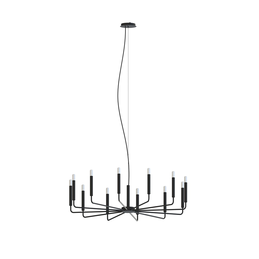 Moderner Kronleuchter Orto Ø 103 cm schwarz