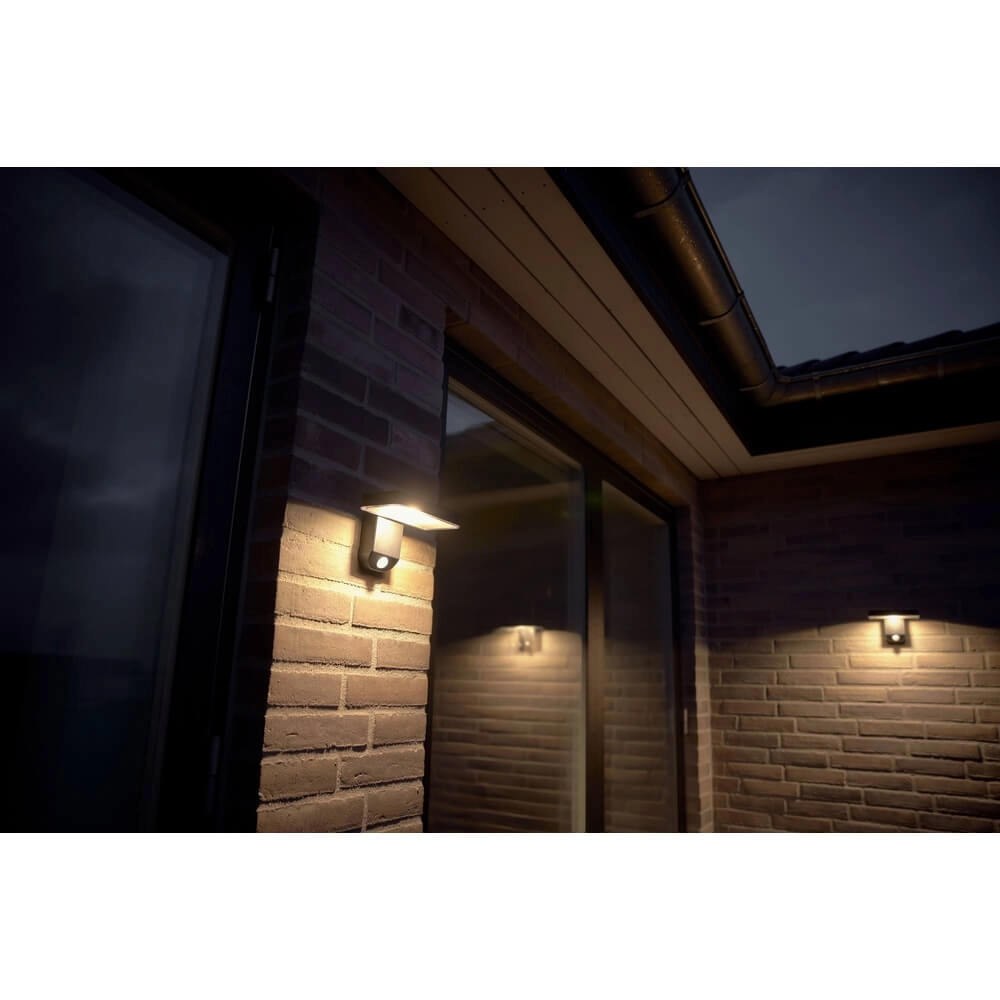 Solar-Wandleuchte Rica schwarzes Rechteck Nordlux 5704924004797