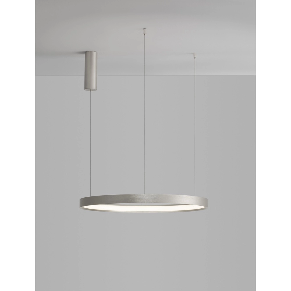 Runde Pendelleuchte Perrine silbergrau Ø 60cm Lyora 5212017438430