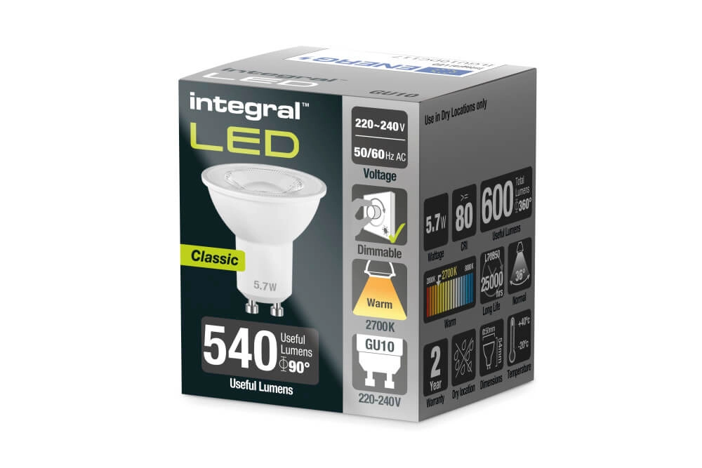 LED-Strahler 5.7W - GU10 - 600lm - 2700K 36° Lyora 5055788255567