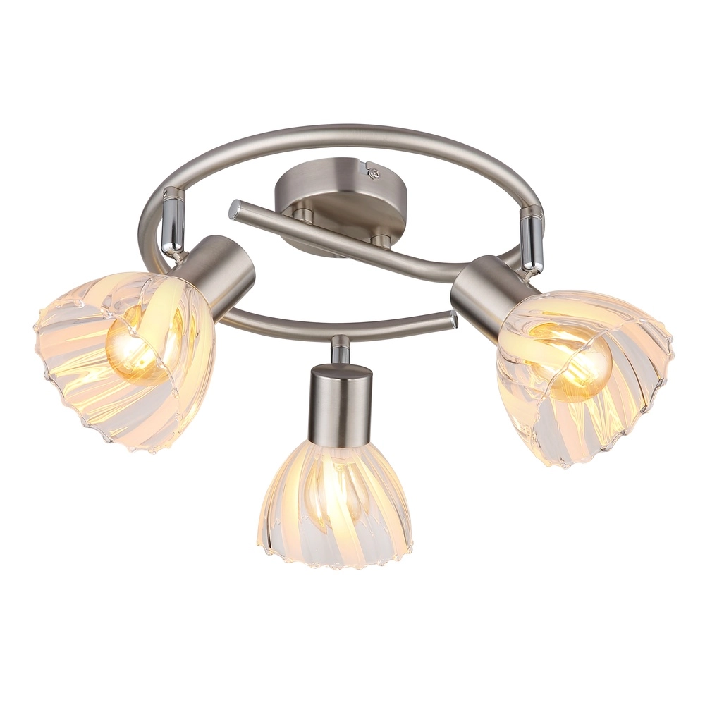 Deckenlampe 3-Leuchten Zachery Nickel