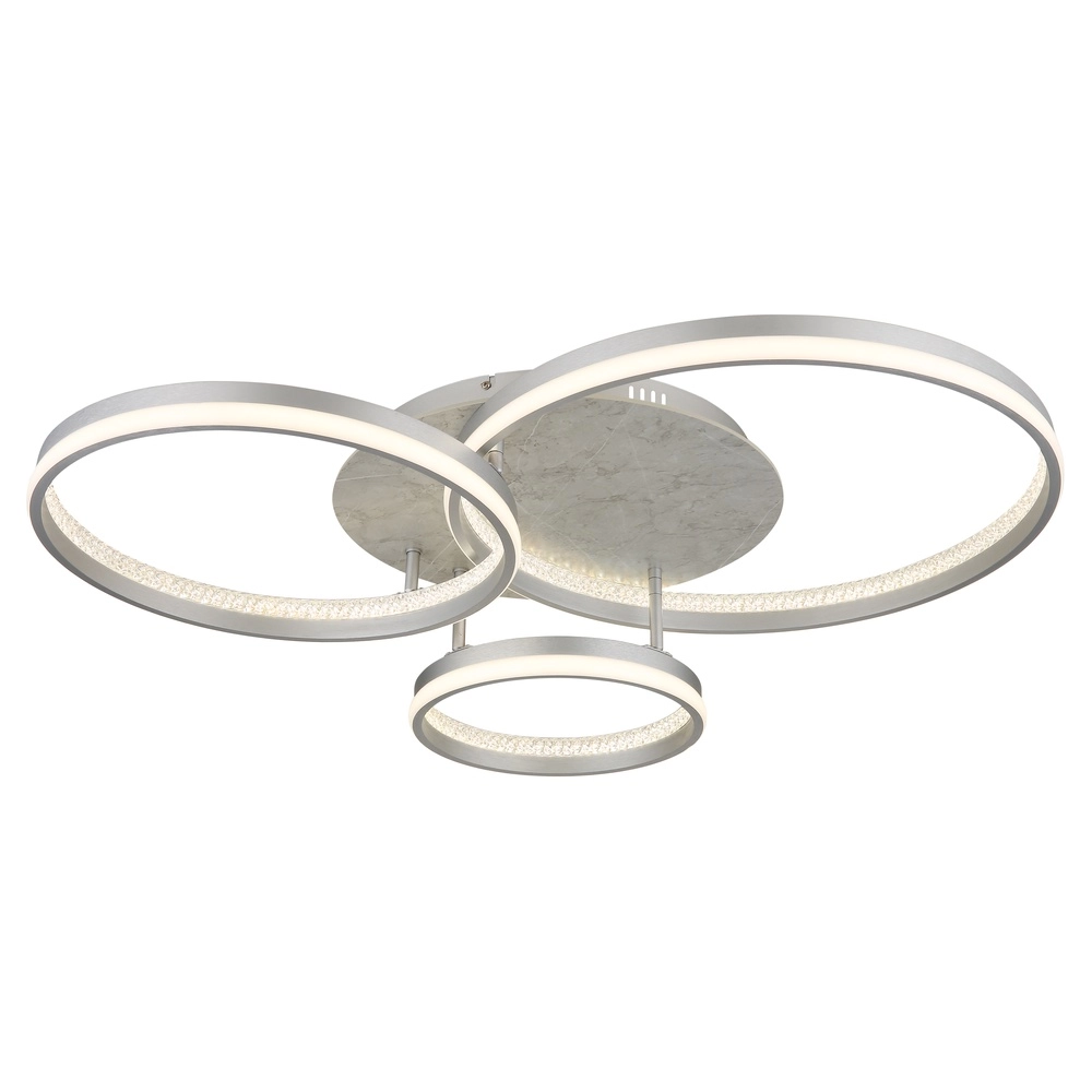 Deckenlampe Mary Silbergrau 3-Licht