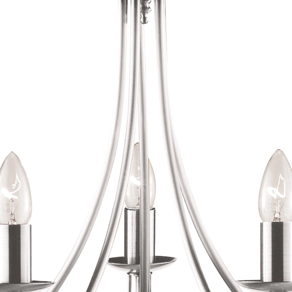 Kronleuchter Maypole 46 cm 5-Licht Matt silber Searchlight 5053423021034