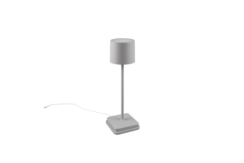 Wiederaufladbare Tischlampe Fernandez draußen grau Trio 4017807564341