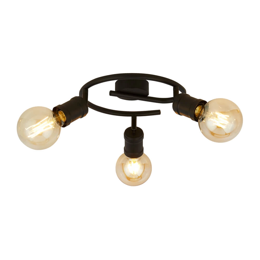 Deckenleuchte Dance Ring 3-Licht-Schwarz