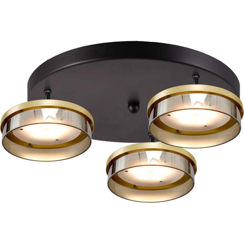 Deckenlampe Imperia 3-hell schwarz mit Gold