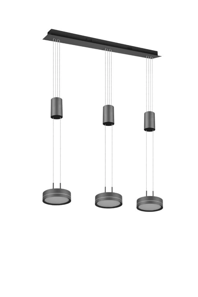 Hängelampe Franklin 3-Licht-Schwarz