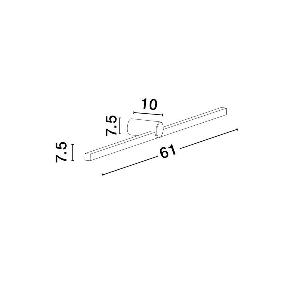 Design-Wandleuchte Breggo weiß 61cm Lyora 5212017447395