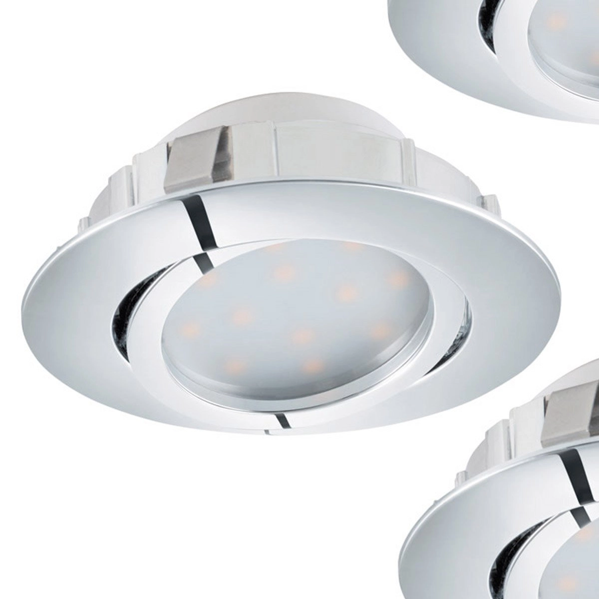 LED-Deckenspot Pineda Round (3x) 3x6W - 3000K - 8,4cm Chrom Eglo 9002759958527