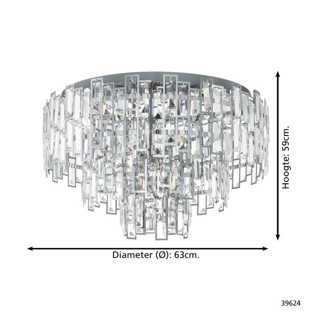 Ø 63cm Deckenleuchter Calmeilles 1 Chrom Stars of Light 9002759396244