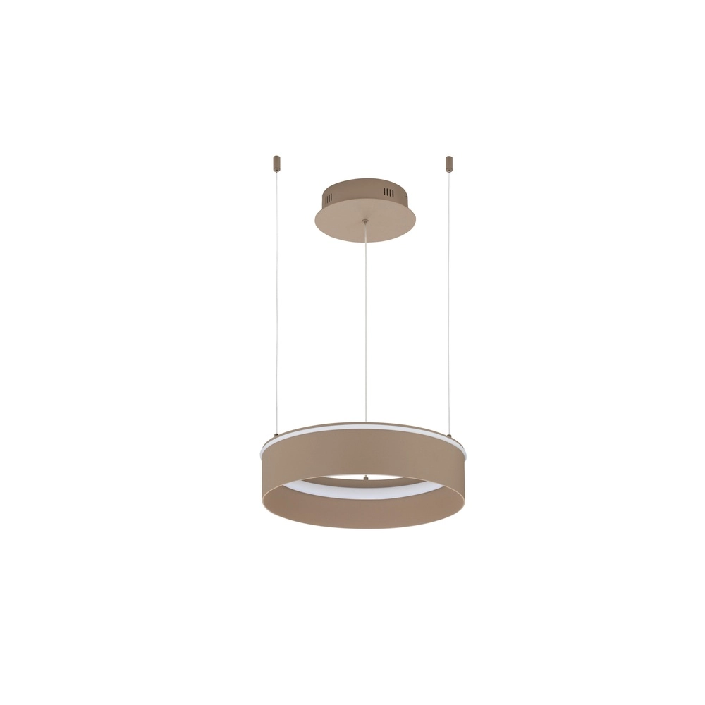 Moderne Pendellampe Olivia sandbraun Ø 40 cm Lyora 5212017494177