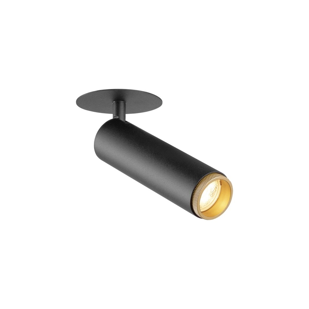 Einbaustrahler Grip! M schwarz mit gold 3000K SLV 4024163304498