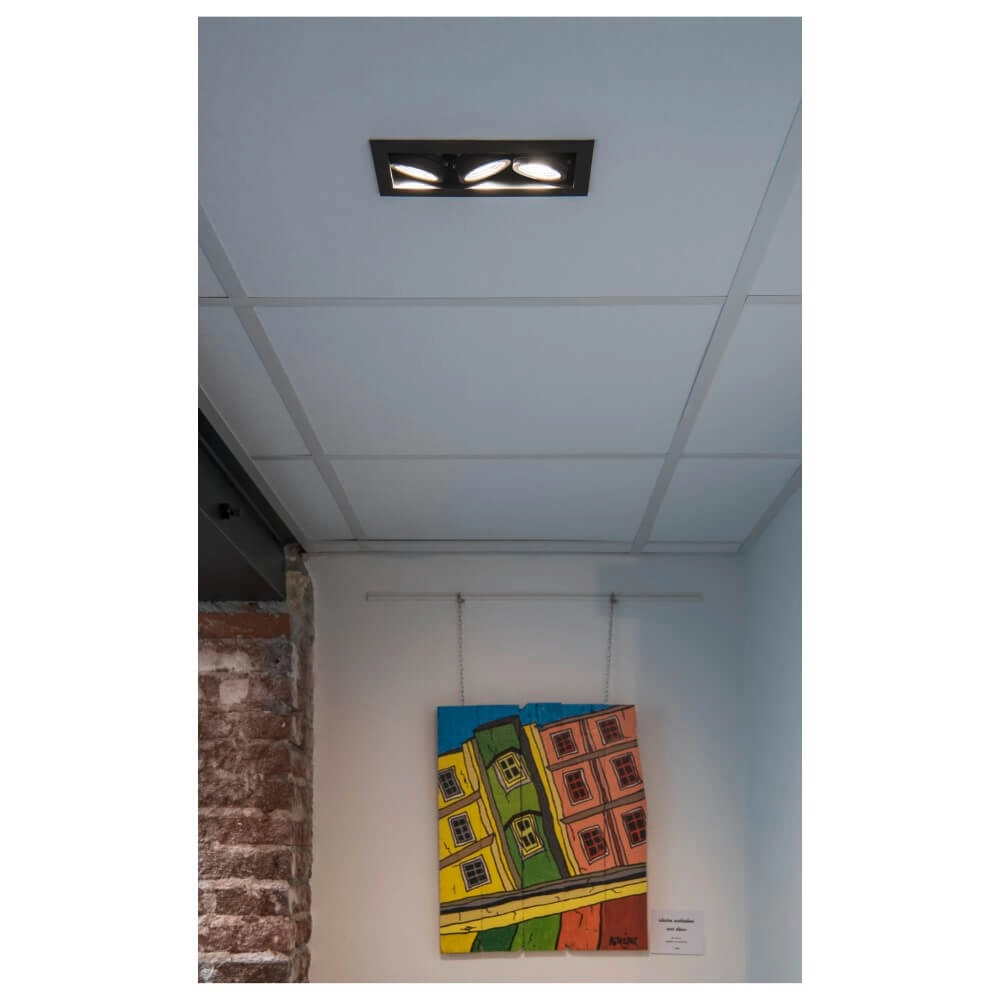 Quadratischer LED-Einbaustrahler Kadux Triple 3x LED - schwarz - 3000K SLV 4024163278867