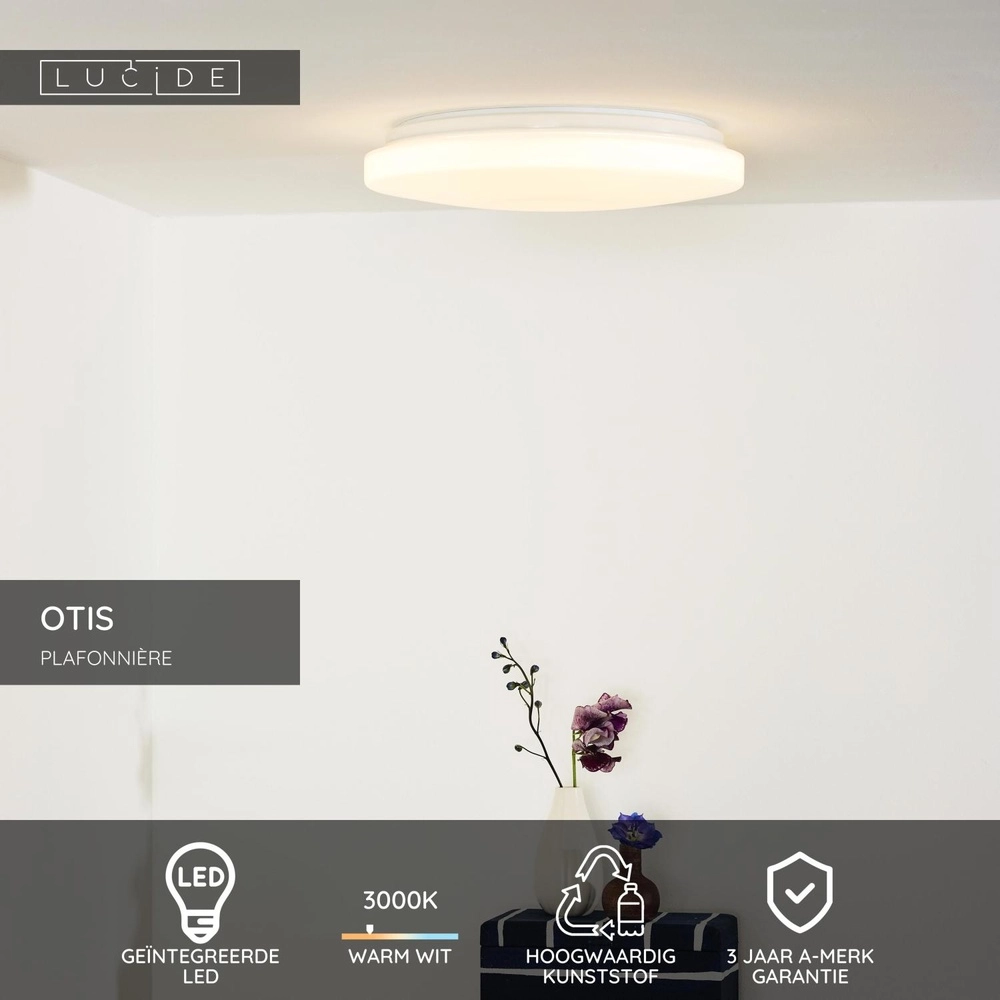 Deckenlicht Otis Ø 34 cm weiß Lucide 5411212791382