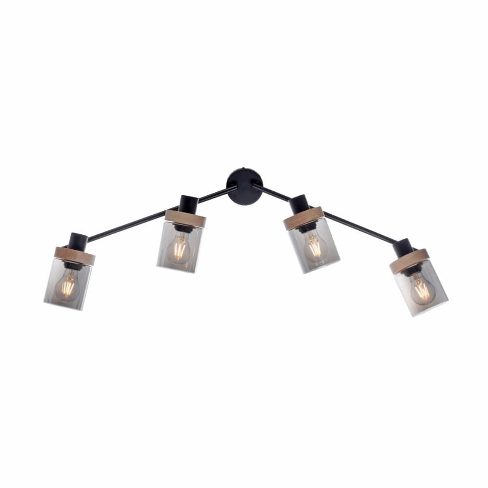 Deckenleuchte Pasqual 4-Licht-Schwarz Just Light 4043689986124