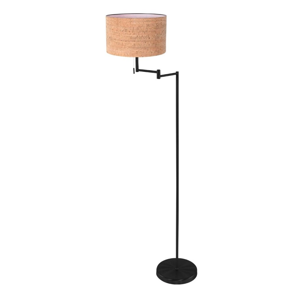 Schwarze Stehlampe Bella mit Korkkappe Ø30 cm Steinhauer 8712746180657
