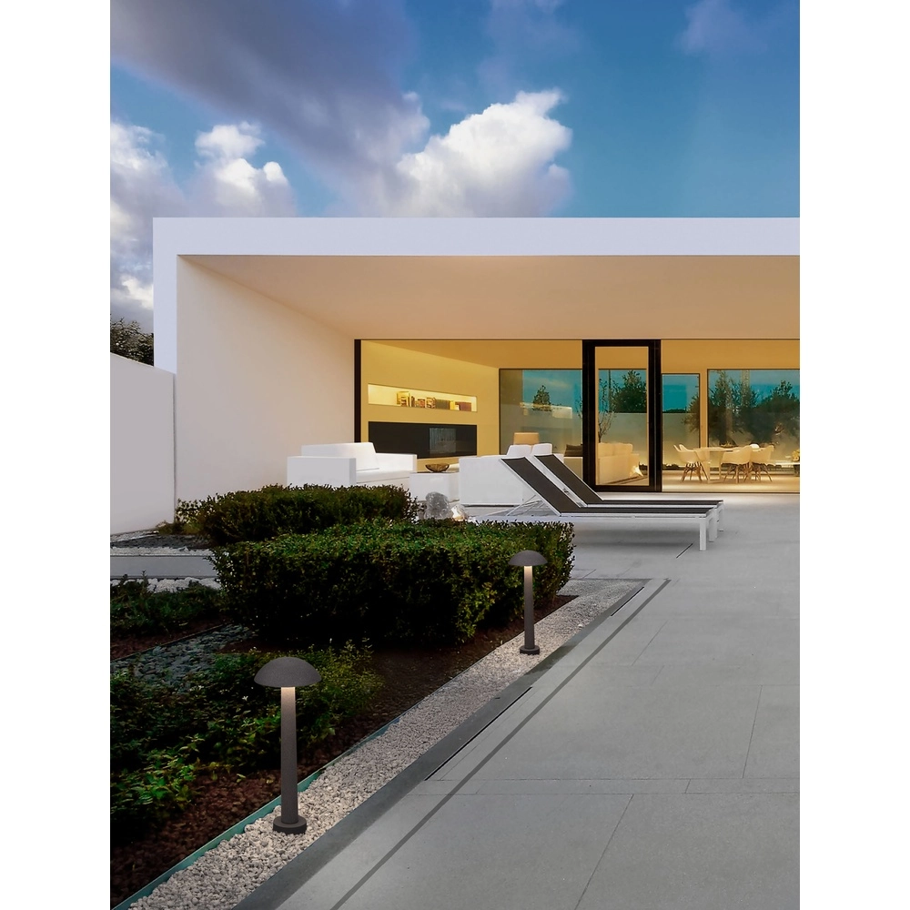 Runde Gartenleuchte Tura Beton grau 55cm Lyora 5212017454645