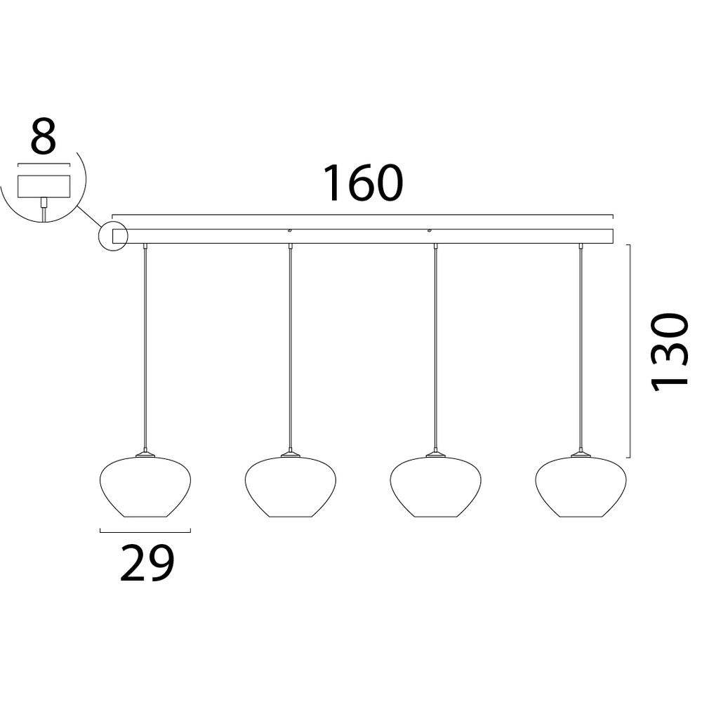 4-Licht Pendellampe Cartone mit Think Paper Hoods Masterlight 8718121396729
