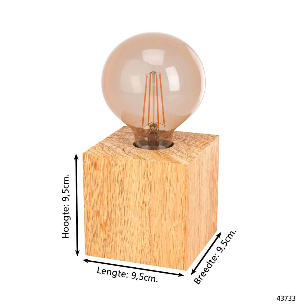 Tischlampe Prestwick 2 Helles Holz Eglo 9002759437336