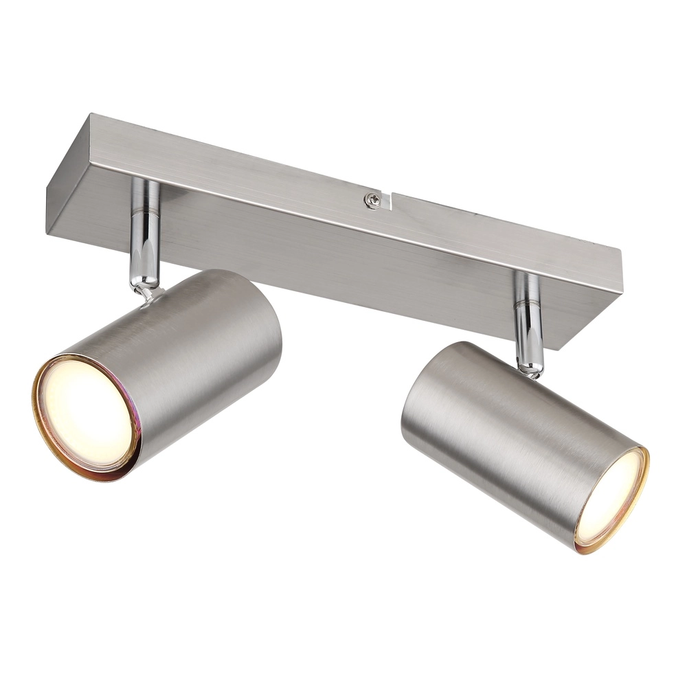 Deckenlampe 2-Leuchten Robby Nickel