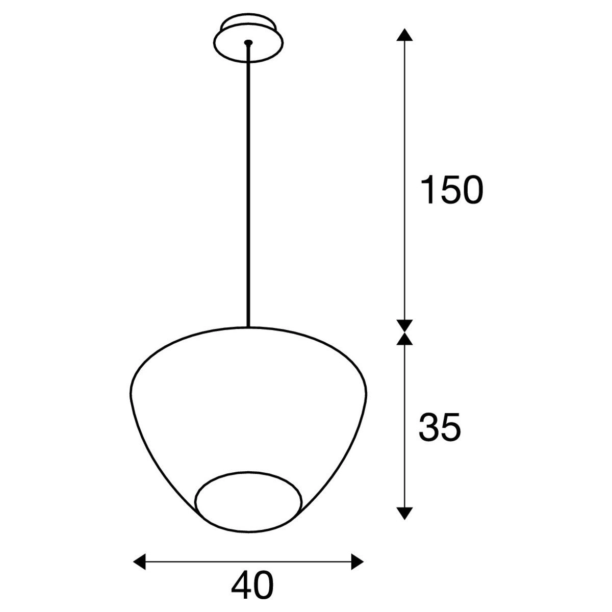 Hängelampe Pantilo Convex Ø 40 cm SLV 4024163236010
