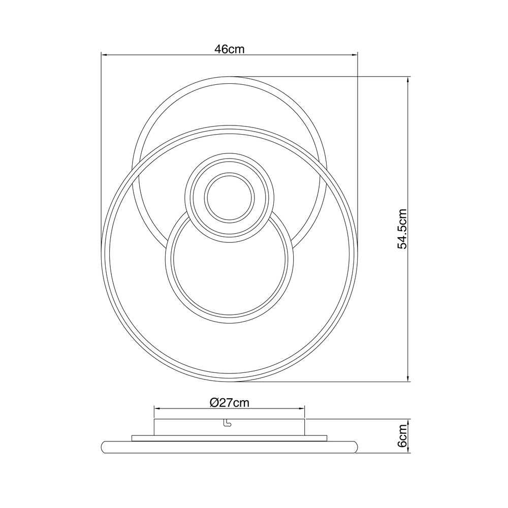 Design-Deckenlampe Roderick Weiße runde 3000-6000K Globo 9007371408528