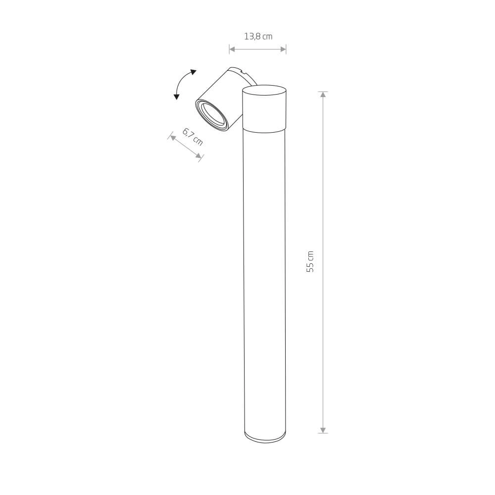 Schwarzer Fleck Tubings zur Wegbeleuchtung Lyora 5903139815895