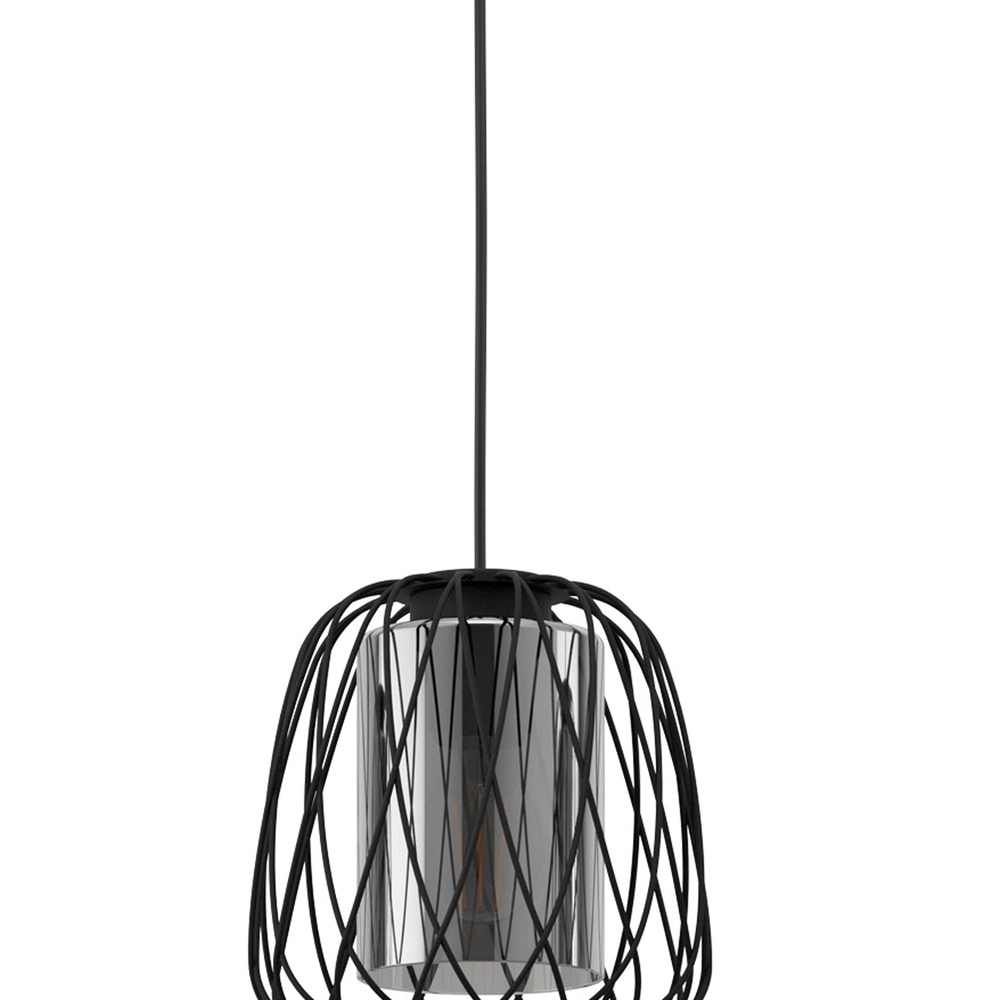 Draht-Pendellampe Floresta 3L – mit Rauchglas Eglo 9002759997069