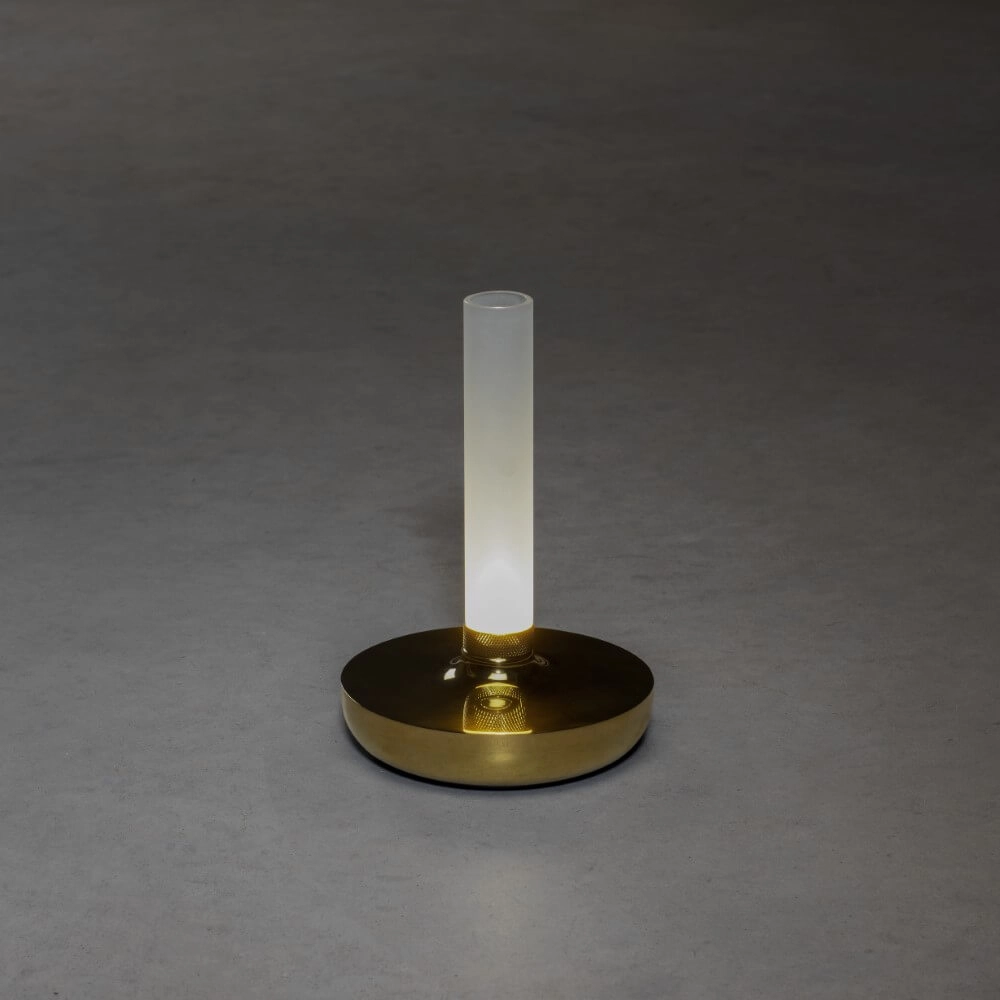 Wiederaufladbare Tischlampe Biarritz Messing KonstSmide 7318308278032