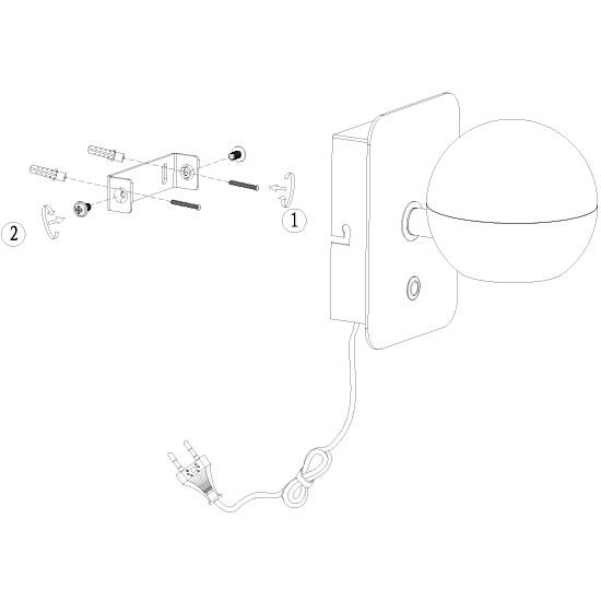 LED-Wandlampe Belluno Messing mit Glas – dimmbar Steinhauer 8712746183931