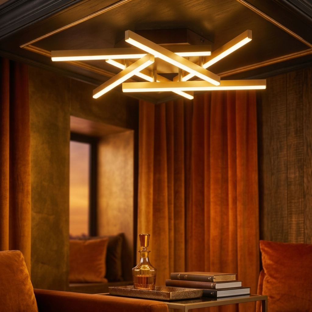 Deckenlampe Hyde schwarz mit gold
