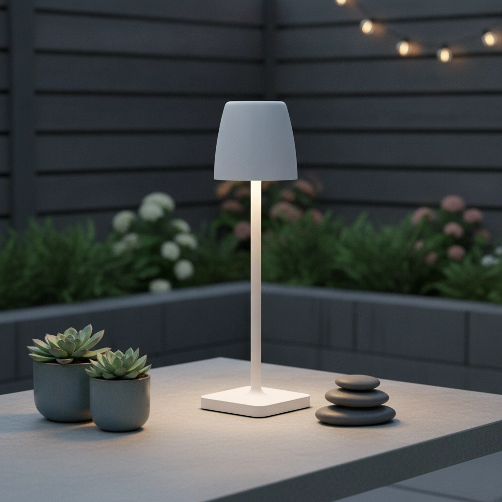 Tischlampe Colt weiß wiederaufladbar
