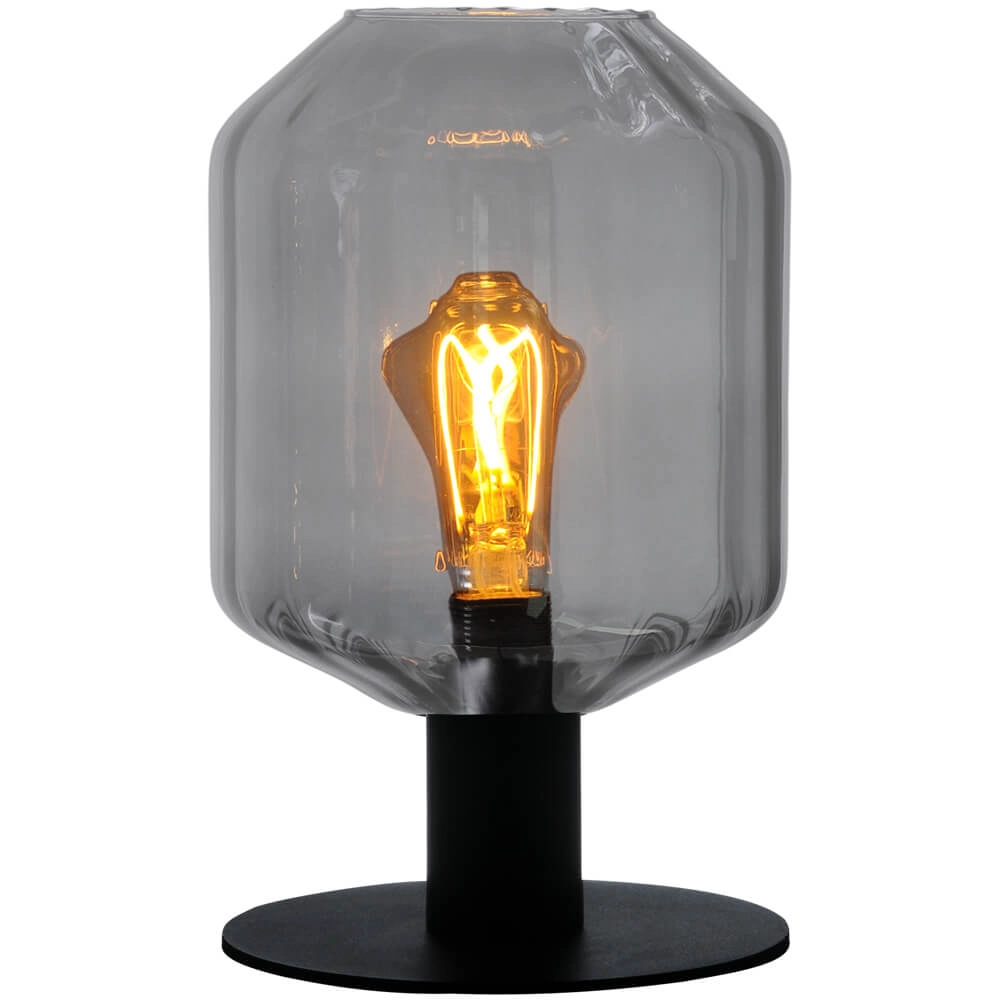 Tischlampe Porto mit Jagger-Rauchglas