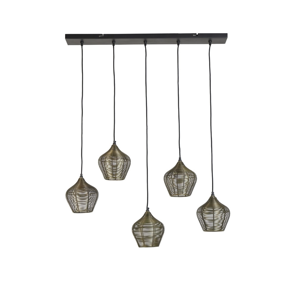 Pendellampe Alvaro 5-Licht Bronze Light & Living 8717807635626