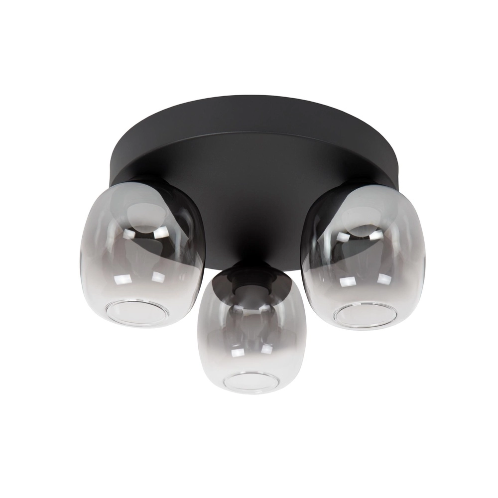 3-Licht Deckenlampe Tamino Schwarz