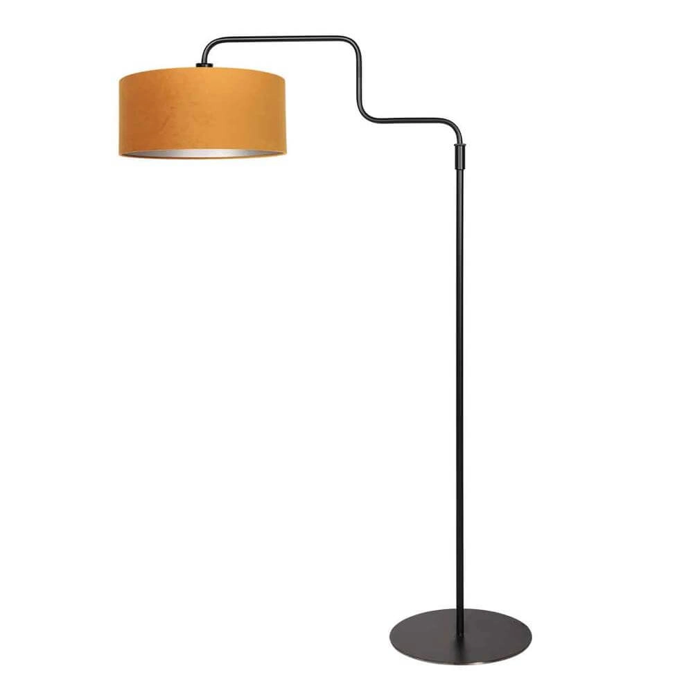 Stehlampe Bloeba schwarz mit goldener Kapuze Steinhauer 8712746177008