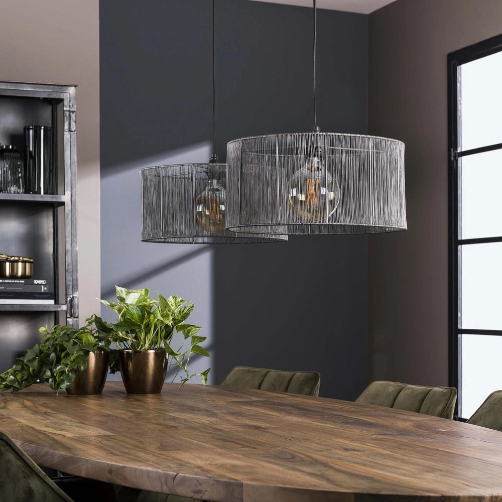 Metalldraht-Pendellampe Stringshade Ø 41cm - 2-Licht Lyora 8716803511477